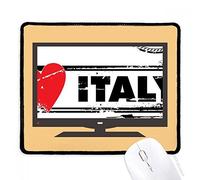 beatChong Io Amo l'Italia Parola di Amore del Cuore Illustrazione Computer Mouse Pad Antiscivolo in Gomma Mousepad Gioco Ufficio