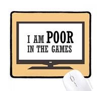 beatChong Io sono povero Giochi Computer Mouse Pad Antiscivolo in Gomma Mousepad Gioco Ufficio