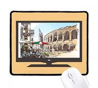 beatChong Italia Colosseo Architettura modello Computer Mouse Pad antiscivolo in gomma Ufficio Mousepad Gioco
