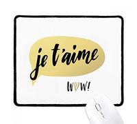 beatChong Je T'Aime I Love You Cita Stile Mousepad Nero Cucito Bordo Non stuoia di Slittamento del Gioco