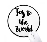 beatChong Joy To The Slip Game World Citazione Stile Mousepad Nero Rotondo Cucito Bordo Mat Non