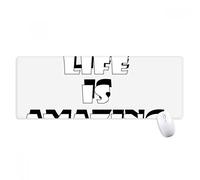 beatChong La Vita è stupefacente Antisdrucciolevoli Mousepad Grande Gioco Esteso Ufficio Bordi titched Computer Mat Regalo