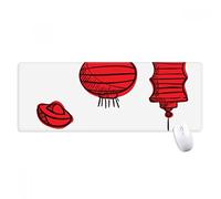 beatChong Lanterne rosse Anno cinese del Mousepad Grande Gioco Esteso ufficio Bordi titched Computer Mat regalo Gallo antiscivolo