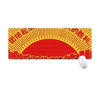 beatChong Le Masse Sun Chinese Rosso Revolution Antisdrucciolevoli Mousepad Grande Gioco Esteso Ufficio Bordi titched Mat Regalo Computer