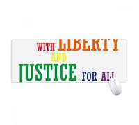 beatChong LGBT Rainbow Flag Libertà e Giustizia antisdrucciolevoli Mousepad Grande Gioco Esteso ufficio Bordi Mat regalo Computer titched