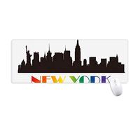 beatChong LGBT Rainbow Flag New York antisdrucciolevoli Mousepad Grande Gioco Esteso ufficio Bordi titched Mat regalo Computer