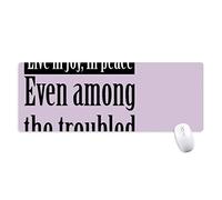 beatChong Live in pace di gioia di Buddha Citazione Buddismo antisdrucciolevoli Mousepad Grande Gioco Esteso ufficio Bordi titched Computer Mat regalo