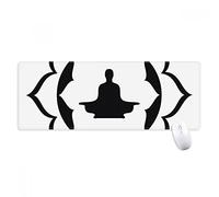 beatChong Lotus Buddista Figura Semplice Illustrazione del Modello Antisdrucciolevoli Mousepad Grande esteso Gioco Ufficio titched Bordi Mat Regalo Computer