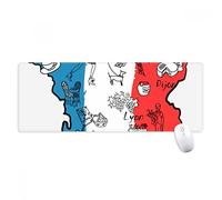 beatChong Mappa Città Francia Luogo d'interesse nazionale Bandiera antisdrucciolevoli Mousepad Grande esteso gioco Ufficio titched Bordi Mat regalo Computer