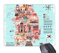 beatChong Mappa Luoghi Famosi della Corea del rettangolo Antiscivolo in Gomma Mousepad Mouse Game Pad Regalo