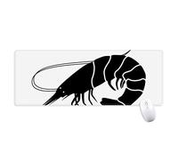 beatChong Marine Life Nero Gambero Illustrazione Antisdrucciolevoli Mousepad Grande Gioco Esteso Ufficio Bordi titched Mat Regalo Computer