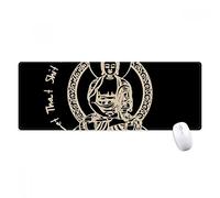 beatChong Meditando Buddha Let Go That Shit divertente antisdrucciolevoli Mousepad Grande Gioco Esteso ufficio Bordi Mat regalo Computer titched