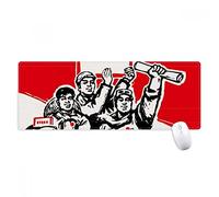 beatChong Messe libro di carta rossa presidente Mao antisdrucciolevoli Mousepad Grande esteso gioco Ufficio titched Bordi Mat regalo Computer