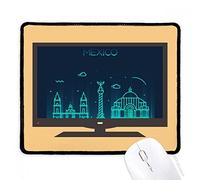 beatChong Mexico dettagliata Città d'Interesse Nazionale Palazzo Computer Mouse Pad Antiscivolo in Gomma Mousepad Gioco Ufficio