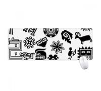beatChong Modello Antico Egitto Arte decorativa antisdrucciolevoli Mousepad Grande esteso gioco Ufficio titched Bordi Mat regalo Computer