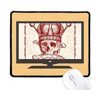 beatChong Modello Club Corona Rossa Skeleton Card Poker Computer Mouse Pad Antiscivolo in Gomma Mousepad Gioco Ufficio