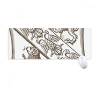 beatChong Nero Bianco barocco pecore Illustrazione del modello antisdrucciolevoli Mousepad Grande Gioco Esteso ufficio Bordi titched Mat regalo Computer