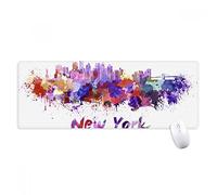 beatChong New York America del Città Acquerello antisdrucciolevoli Mousepad Grande esteso gioco Ufficio titched Bordi Mat regalo Computer