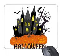 beatChong Ognissanti Castello paura di notte rettangolo antiscivolo in gomma Mousepad Mouse Game Pad regalo