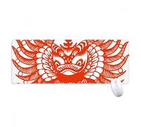beatChong Opera di Pechino Rosso Gongtongguan Carta Tagliata Antiscivolo Mousepad Grande Gioco Esteso Ufficio Bordi Mat Regalo Computer titched