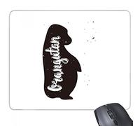 beatChong Orangutan e Nero rettangolo di Slittamento Non-Gomma Mousepad Joypad Regalo Bianco Animale Topo