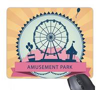 beatChong Pad Regalo Modello del Mouse Ruota panoramica Parco divertimenti Nero Antiscivolo in Gomma Mousepad Gioco Ufficio