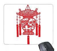 beatChong Pad Regalo Mouse Lanterna di Carta Cinese Taglio Rosso Modello Antiscivolo in Gomma Mousepad Gioco Ufficio