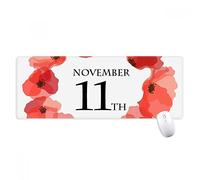 beatChong Papavero Garland Giorno della Memoria UK antisdrucciolevoli Mousepad Grande esteso gioco Ufficio titched Bordi Mat regalo Computer