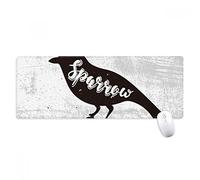 beatChong Passero Bianco e Nero degli Animali Antisdrucciolevoli Mousepad Grande Gioco dell'ufficio esteso titched Bordi Mat Regalo Computer