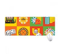 beatChong Piazza del Casinò oggetti Illustrazione antisdrucciolevoli Mousepad Grande Gioco Esteso ufficio Bordi titched Mat regalo Computer