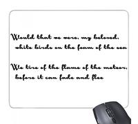 beatChong Poesia eravamo rimasti Solo in Gomma Mousepad Mouse Game Pad Regalo Bianco Uccelli rettangolo Antiscivolo