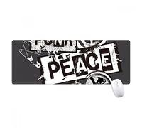 beatChong Punk New York contro la guerra illustrazione modello antisdrucciolevoli Mousepad Grande esteso gioco Ufficio titched Bordi Mat regalo Computer