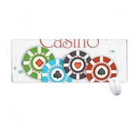 beatChong Quattro Modelli Casino Chips Illustrazione Antisdrucciolevoli Mousepad Grande Gioco Esteso Ufficio Bordi Mat Regalo Computer titched