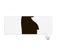 beatChong Rappresentazione Animale Orangutan Nero Antiscivolo Mousepad Grande Gioco Esteso Ufficio Bordi titched Mat Regalo Computer