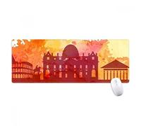 beatChong Roma Italia giallo acquerello antisdrucciolevoli Mousepad Grande Gioco Esteso ufficio Bordi titched Mat regalo Computer