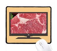 beatChong Rosso Bistecca Carne cruda Cibo Texture Computer Mouse Pad Antiscivolo in Gomma Mousepad Gioco Ufficio