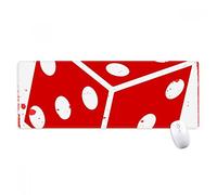 beatChong Rosso Casino Dice Illustrazione Modello Antisdrucciolevoli Mousepad Grande Gioco Esteso Ufficio Bordi Mat Regalo Computer titched