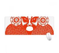 beatChong Rosso Mask Carta Tagliata Opera di Pechino del Modello Antisdrucciolevoli Mousepad Grande esteso Gioco Ufficio titched Bordi Mat Regalo Computer