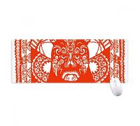 beatChong Rosso Opera di Pechino Carta Tagliata Maschera per Il Viso Antisdrucciolevoli Mousepad Grande Gioco Esteso Ufficio Bordi titched Mat Regalo Computer