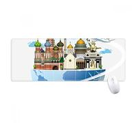 beatChong Russia Cattedrale di San Basilio Aereo antisdrucciolevoli Mousepad Grande esteso gioco Ufficio titched Bordi Mat regalo Computer
