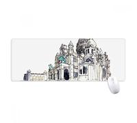 beatChong Sacre-Coeur a Parigi, Francia antisdrucciolevoli Mousepad Grande esteso gioco Ufficio titched Bordi Mat regalo Computer
