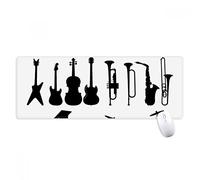 beatChong Sax Classical Music Listening Combinazione antisdrucciolevoli Mousepad Grande esteso gioco Ufficio titched Bordi Mat regalo Computer