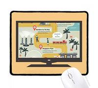 beatChong Singapore luoghi Famosi Percorso Computer Mouse Pad Antiscivolo in Gomma Mousepad Gioco Ufficio