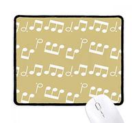 beatChong Slittamento del Gioco Bianco Musica Note Giallo Chiaro Mousepad Nero Cucito Bordo Mat Non