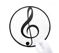 beatChong Slittamento del gioco Nero Music Chiave di violino Bianco Mousepad nero rotondo cucito Bordo Mat non