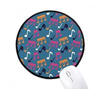 beatChong Slittamento Gioco colorato Music Notes Blu Mousepad Nero Rotondo Cucito Bordo Mat Non