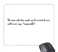beatChong Slogan l'Uomo Che ha preso la Sua decisione per Vincere Will Never Dire Impossibile rettangolo Antiscivolo in Gomma Mousepad Mouse Game Pad Regalo