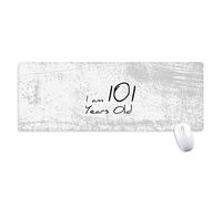 beatChong Sono 101 Anni di età anziana Antisdrucciolevoli Mousepad Grande Gioco Esteso Ufficio Bordi titched Mat Regalo Computer