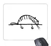 beatChong Sorriso Stripe Gatto Che Si Trova in Gomma Mousepad Gioco Ufficio Mouse Pad Regalo Linea Antiscivolo