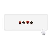 beatChong Spade Cuore Diamond Club Modello Antisdrucciolevoli Mousepad Grande esteso Gioco Ufficio titched Bordi Mat Regalo Computer